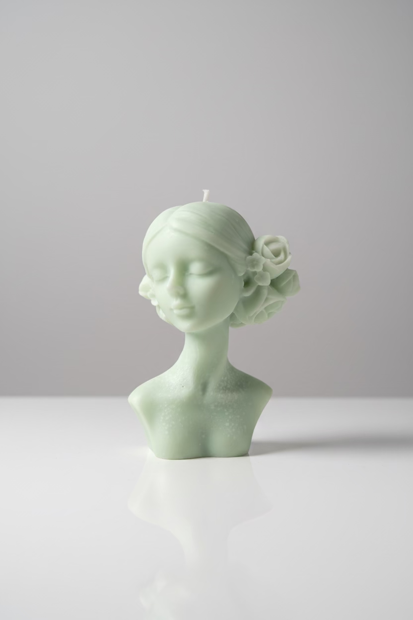 Flora Bust Candle — Beeswax