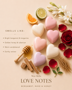 Love Notes – Bergamot, Rose & Honey Soy Wax Melts